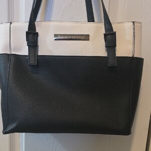 Damsel in Defense Black and White Tote Bag